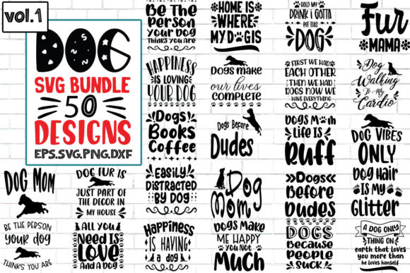 50 Dog Quotes Graphics for Print