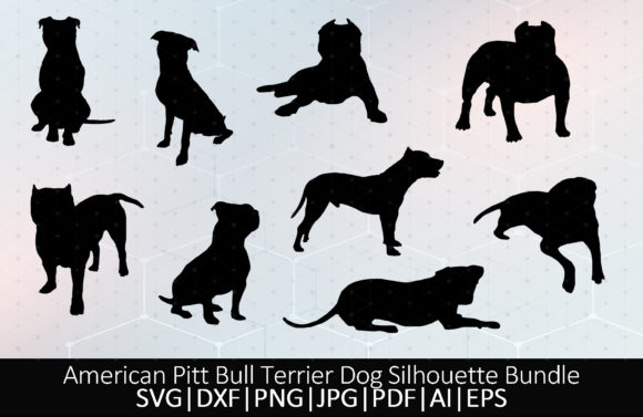 American Pitt Bull Terrier Silhouette