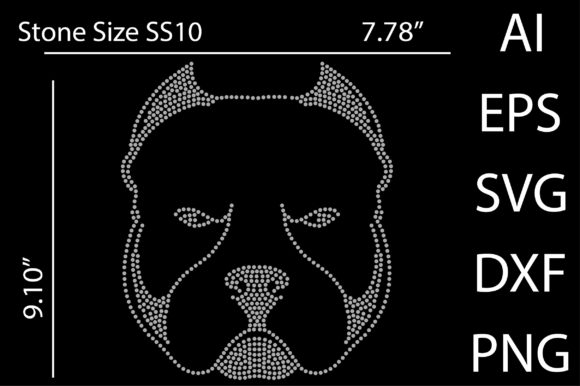 Bully Dog Rhinestone Templates Design