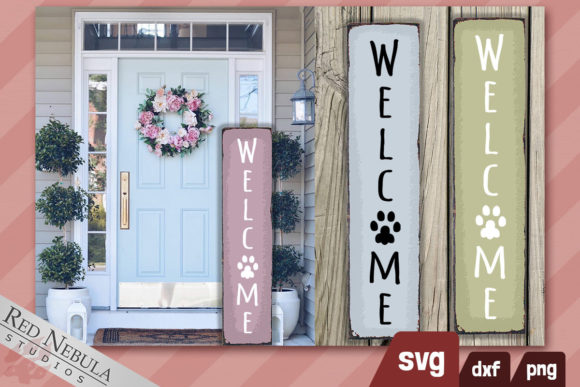 Welcome Pet Pawprint Sign